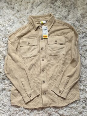 Epic Threads Men's Tan Button-Front Shacket